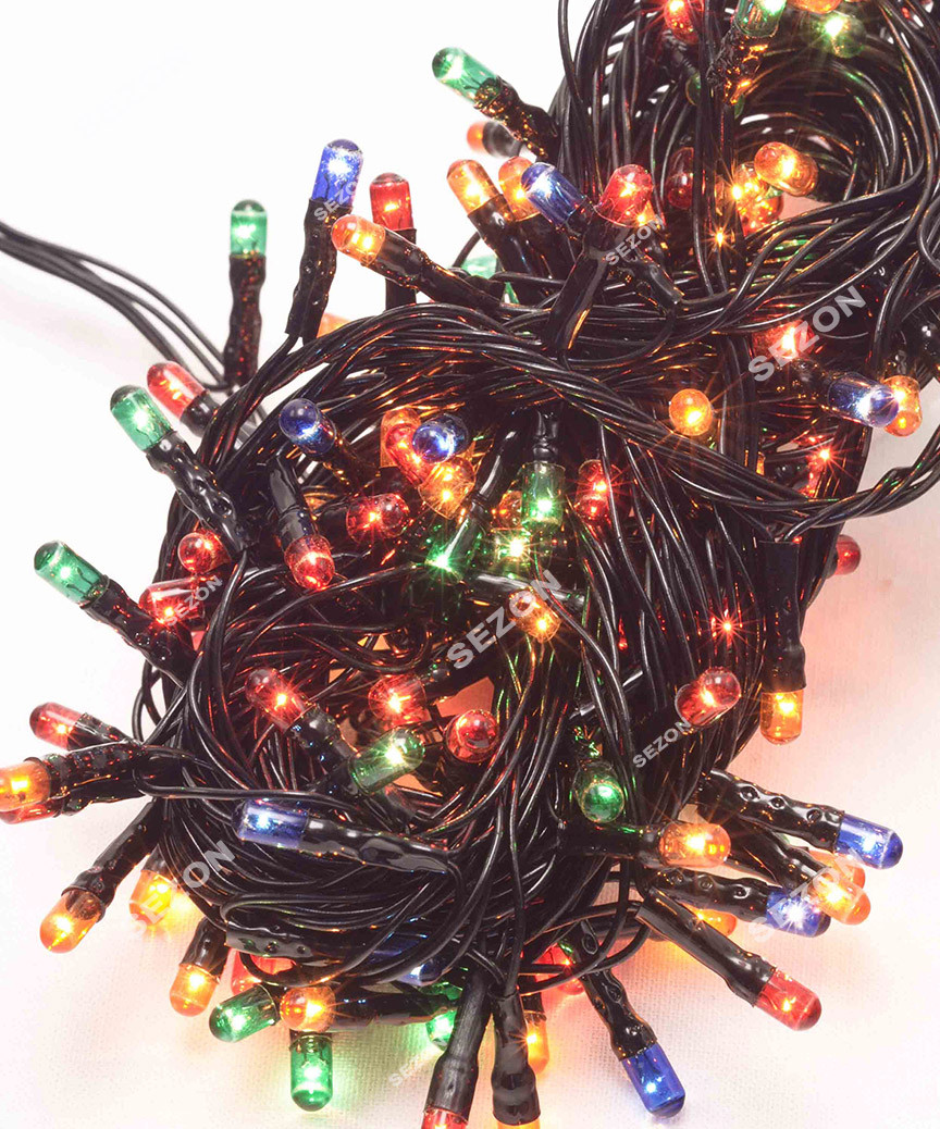 Гірлянда новорічна на ялинку різнобарвна 7м, 200 мікроламп