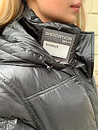 Пальто жіноче довге SHIO S-9666-32 чорне з капюшоном, фото 6
