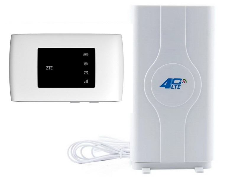4G комплект Wi-Fi роутер ZTE MF920U + кімнатна антена 2х2 MIMO 8,8 dBi, фото 1
