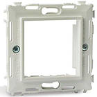 Каркас на 2 модулі (одномісний зі сталевими лапками і гвинтами) білий ral9010, дкс [75020w]