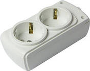 Колодка 2 гнізда з заземленням [s042100] E.NEXT e.t.es.2.z