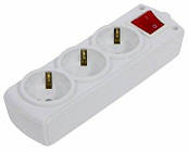 Колодка 3 гнізда з заземленням та вимикачем [s042105] E.NEXT e.t.es.3.z.s