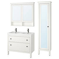 IKEA Комплект мебели для ванной HEMNES/ODENSVIK (ИКЕА ХЕМНЭС/ОДЕНСВИК) 99304465