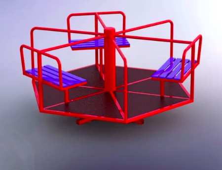 Детская карусель Dali 601-кр_красная Заказать уличную детскую карусель Dali 601-кр_красная