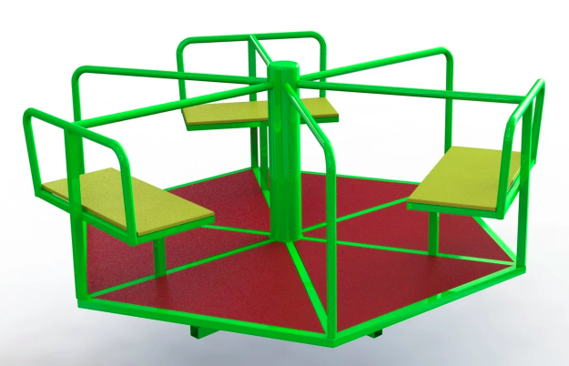 Детская карусель Dali 601-кр_зеленая Заказать уличную детскую карусель Dali 601-кр_зеленую