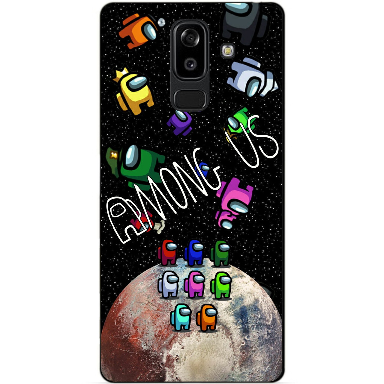 Силіконовий бампер чохол для Samsung J8 Galaxy J810 з малюнком Амонг Ас