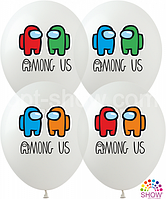 Повітряні кулі "Among Us на прозорому" 10" (26 см) В упак: 100шт ТМ Арт «SHOW»