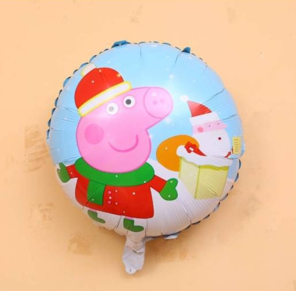 Фольгований повітряна куля свинка пеппа взимку 45 см