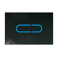 Кнопка управления бесконтактная для скрытых систем инсталляции Slim с подсветкой, стекло-черный