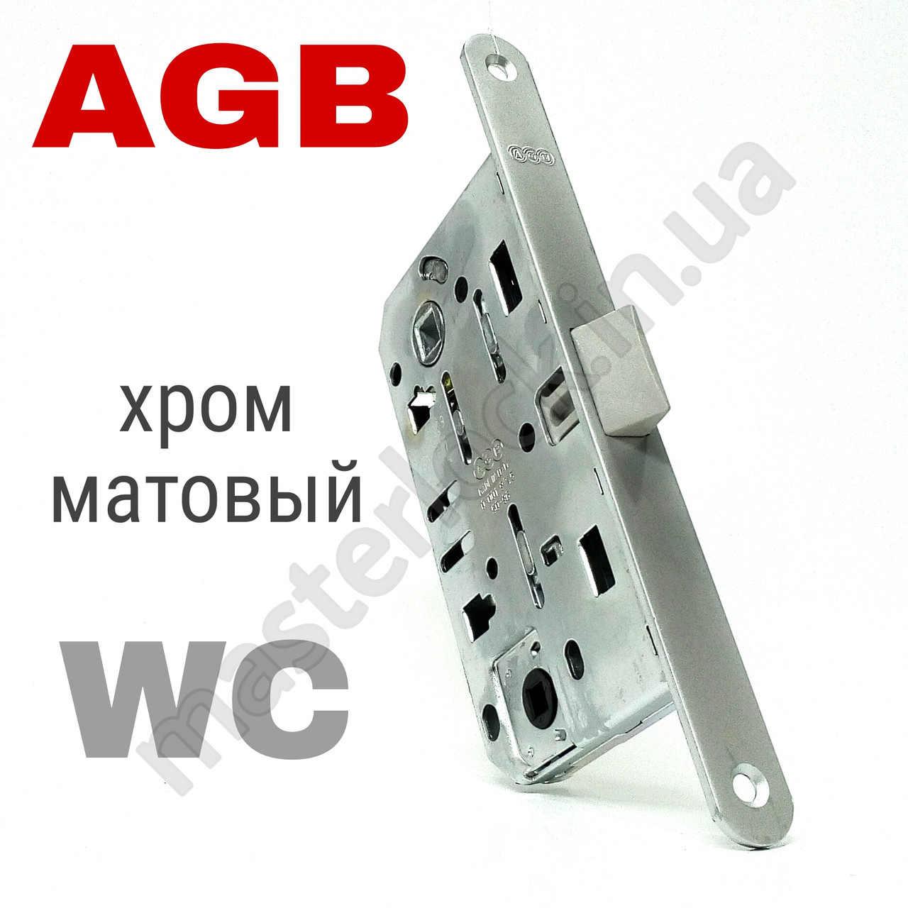 Замок міжкімнатний AGB WC хром матовий MEDIANA EVOLUTION