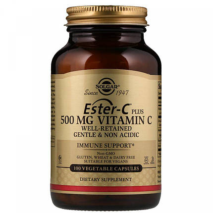 Solgar Ester-C Plus Vitamin C 500 mg 100 VCaps, фото 1