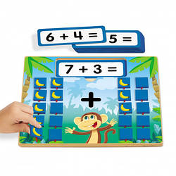 Математична дошка "Додавання в межах 10" (25 завдань) Lakeshore