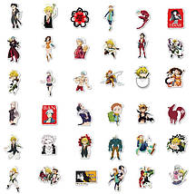 Набір вінілових наклейок стикерів Стикерпак Аніме Сім Смертнихгрів стикербомбінг на авто ноутбук ітд 100 шт., фото 2