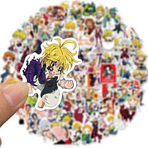 Набір вінілових наклейок стикерів Стикерпак Аніме Сім Смертнихгрів стикербомбінг на авто ноутбук ітд 100 шт., фото 3