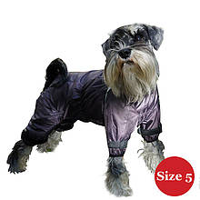 Комбінезон для собак DIEGO Rain F фіолетовий для дівчаток, Розмір 5