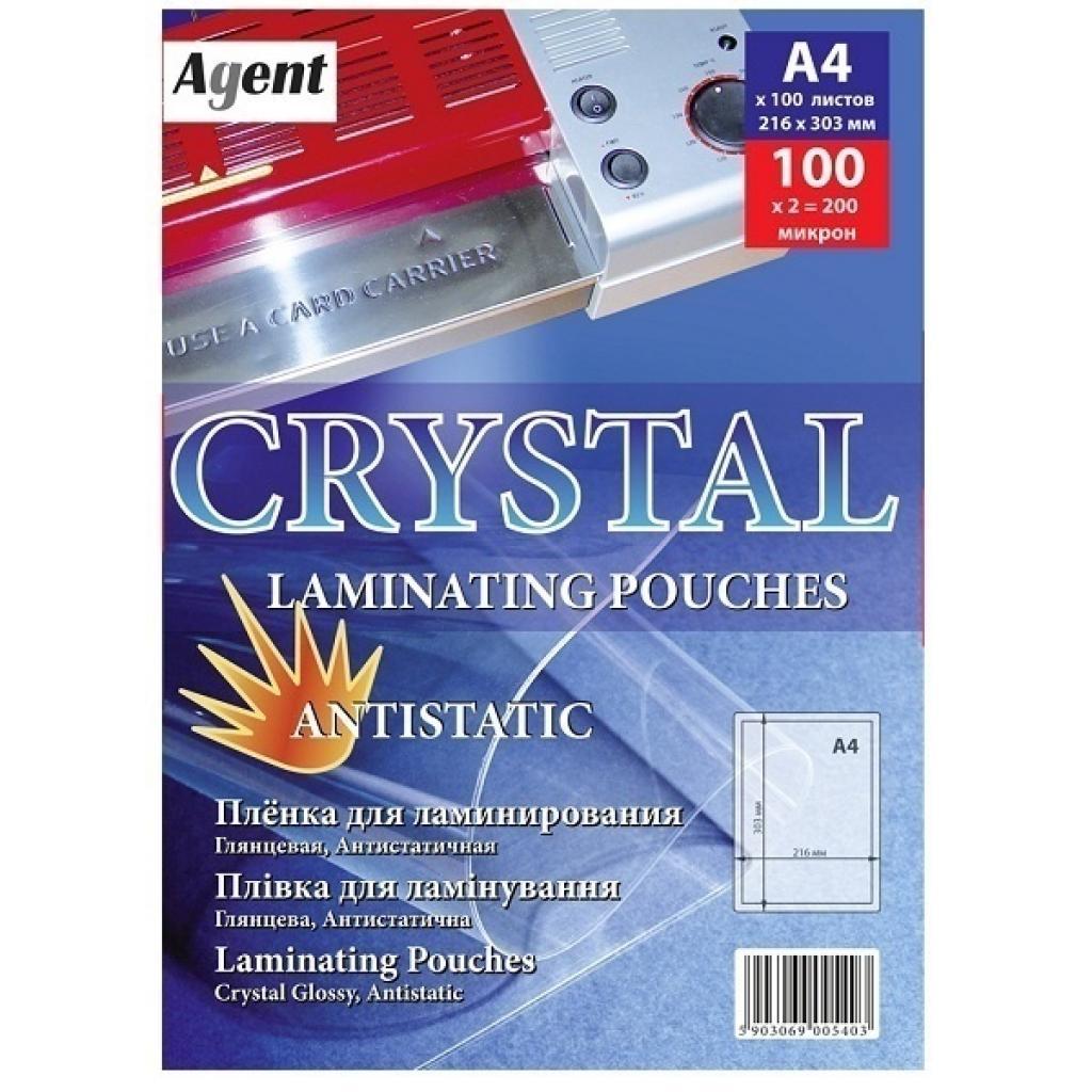 Плівка для ламінування Agent А4 100мкн ANTISTATIC (100 шт.) (3140021)