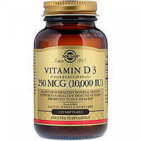 Solgar Vitamin D3 (Cholecalciferol) 250 mcg (10000 IU) 120 Softgels