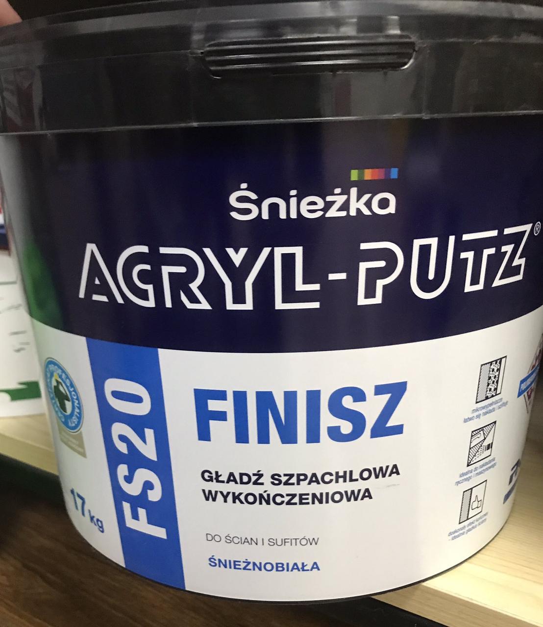 Акрил-путц финіш. Польща, Sniezka. 17кг Acryl-Putz