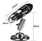 Електронний мікроскоп USB 1000Х на підставці. Цифровий USB мікроскоп для пайки, фото 3