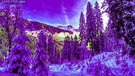 Набор для творчества алмазная мозаика "Фиолетовый снег", 30*40 см, с рамкой, Н8930