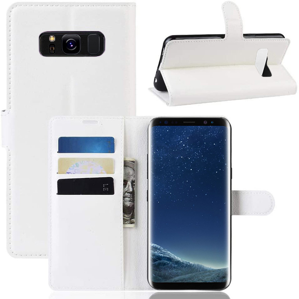 Чохол-книжка Litchie Wallet для Samsung G955 Galaxy S8 Plus White