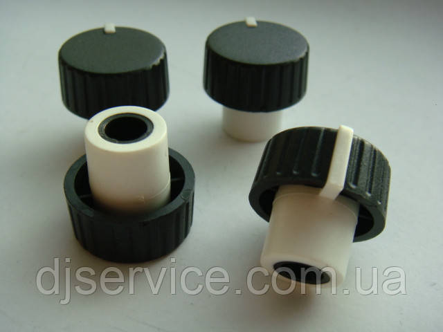 Ручка з ніжкою потенціометра 9.5x15mm (чорний колір) для пультів, колонок, фото 1