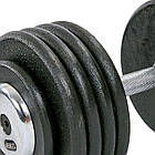 Гантель суцільна професійна сталева RECORD (1 шт.) TA-7231-45 45 кг (сталь, сталь хромована, вага 45 кг, фото 3