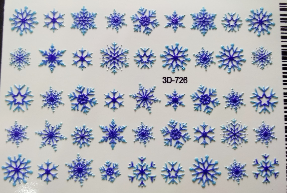 Слайдер 3D для дизайну на нігтях 726 Winter