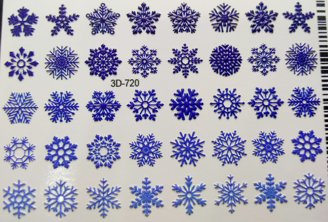 Слайдер 3D для дизайну на нігтях 720 Winter