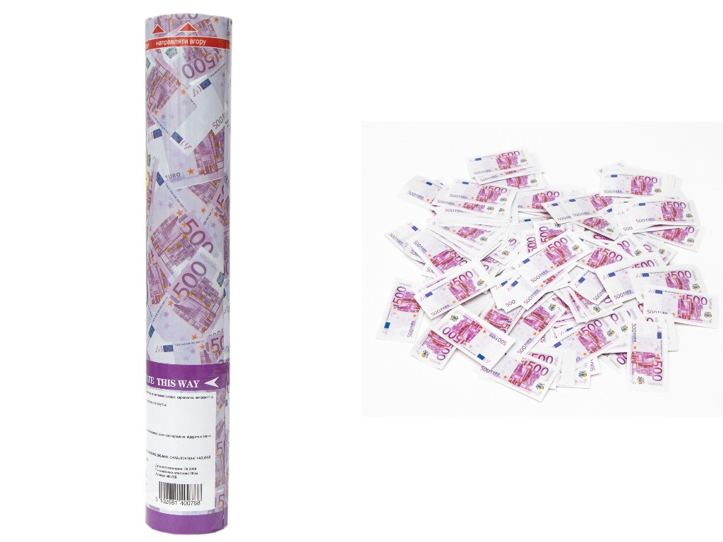 Хлопавка 30 см, пневматична, мікрокупюри Євро (400768), фото 1