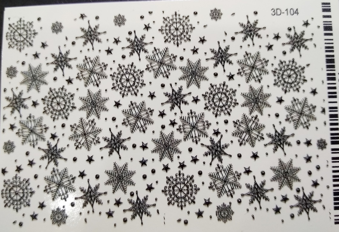 Слайдер 3D для дизайну на нігтях 104 BK Winter