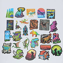 Набір вінілових наклейок стикерів Стикерпак Динозаври стикербомбінг на авто ноутбук стіну 100 шт., фото 5