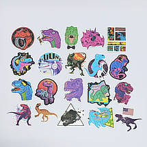 Набір вінілових наклейок стикерів Стикерпак Динозаври стикербомбінг на авто ноутбук стіну 100 шт., фото 4