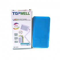 Настольная лампа светодиодная аккумуляторная Led Topwell 1019 Blue, фото 5