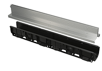 Щільовий дренажний канал 100 мм з симетричною надставкою з оцинкованою сталі С250