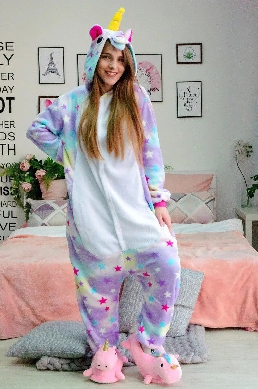 Піжама Кигуруми для дорослих єдиноріг на зростання (155-165 см ), фото 1