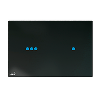 Кнопка управления бесконтактная для скрытых систем инсталляции Slim с подсветкой, стекло-черный