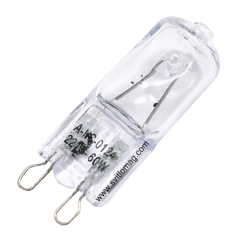 Лампа кварцова галогенна 220v 60w ELECTRUM A-HC-0124 CL G9