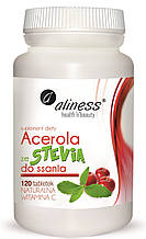 Ацерола зі Стевією, натуральний вітамін C 120 tabs, Aliness