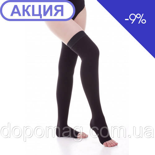Панчохи компресійні Ifeel (відкритий носок) 2 клас компресії, чорний (розмір Mсм.)