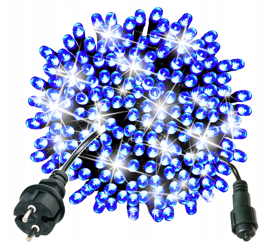 Світлодіодна гірлянда вулична стрінг флеш "Іскра" 8 м 100 LED 220 В B синій, фото 1