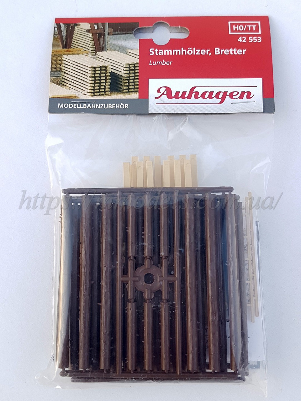 Auhagen 42553 набір дощок і колод і сходів для моделювання, масштабу 1:87 і 1:120
