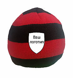 Зимова шапка чорна з червоним