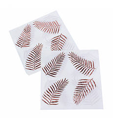 Серветки паперові "Palma" (20 шт.), білі з рожевим листям