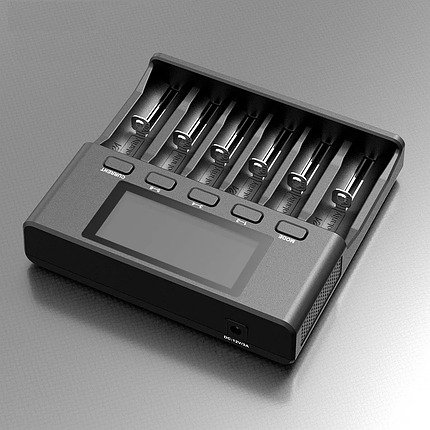 Універсальний зарядний пристрій Liitokala Lii-S6 6 каналів Ni-Mh/Li-ion/LiFePo4 USB LCD, фото 1