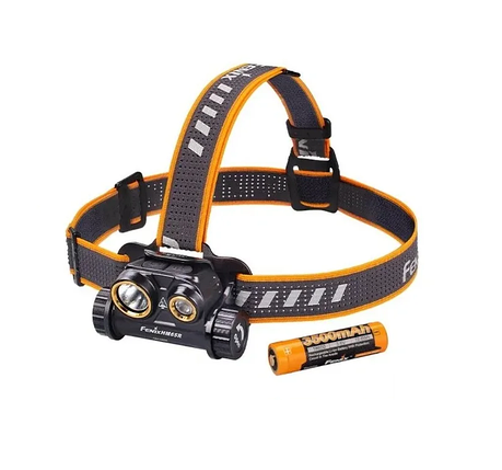 Налобний ліхтар FENIX HM65R 1400LM 18650 АКБ 3500 mAh+USB дальнє/ближнє світло, фото 1