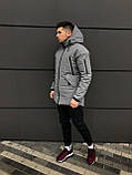 Куртка парку чоловіча зимова сіра температурний режим до -30 повсякденна, фото 2