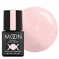 Гель-лак Moon Full Opal №504 ніжно-рожевий напівпрозорий з дрібним золотистим шиммером, 8ml