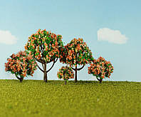 Набор деревьев 5 шт., "Цветущий сад" размером 3,5-8 см, для диорам, миниатюры