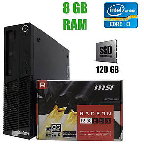 Acer X2632G DT / Intel Core i3-4130 (2(4) ядра по 3.40 GHz) / 8 GB DDR3 / 120 GB SSD / NEW Radeon RX 550 2 GB, фото 1